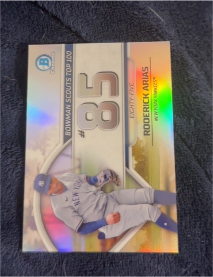 2023 Bowman Chrome Scouts Top 100 #BTP-85 Roderick Arias — front