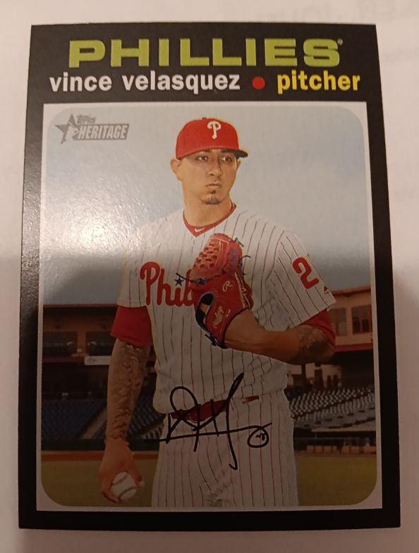 2020 Topps Heritage #19 Vince Velasquez — front