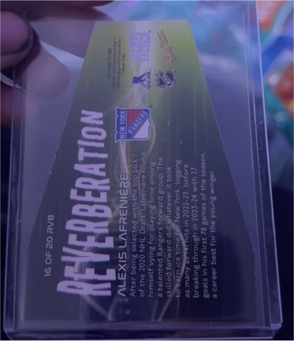 2023-24 Skybox E-X 2000 Reverberation Alexis Lafreniere #16RVB — front