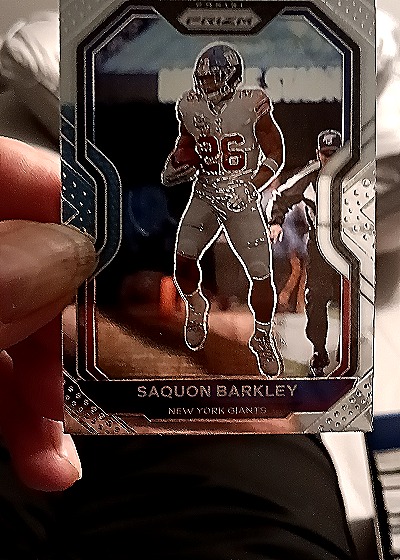 2020 Panini Chronicles Prizm Black #160 Saquon Barkley — front