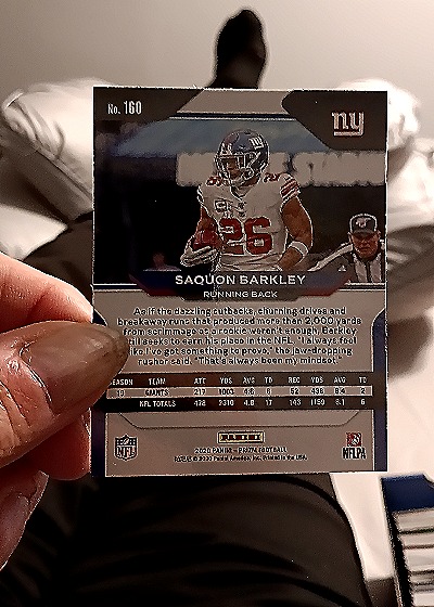 2020 Panini Chronicles Prizm Black #160 Saquon Barkley — back