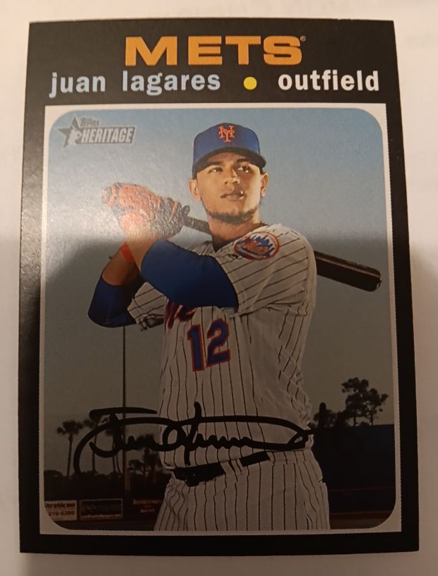 2020 Topps Heritage #208 Juan Lagares — front