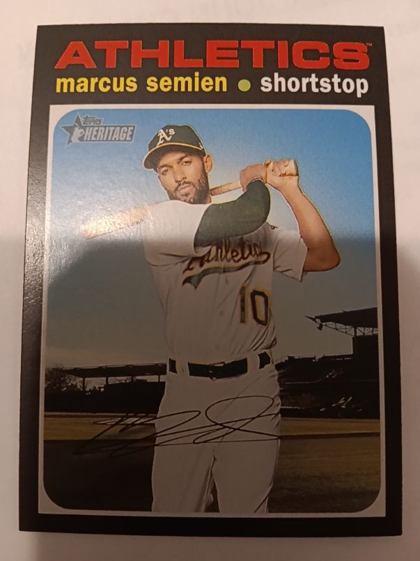 2020 Topps Heritage #98 Marcus Semien — front
