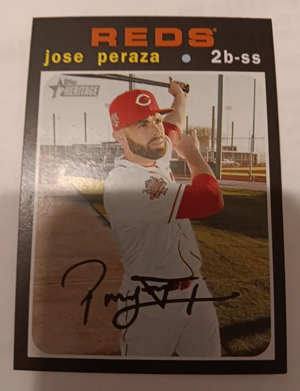 2020 Topps Heritage #239 Jose Peraza — front