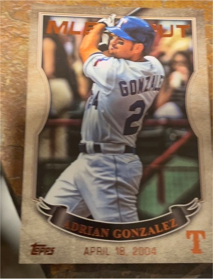 2004 Topps MLB Debut Adrian Gonzalez — front