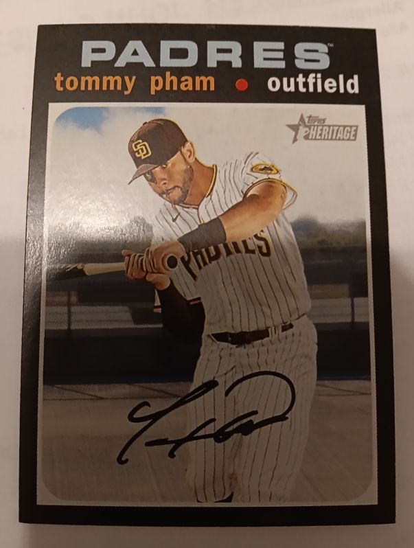 2020 Topps Heritage #268 Tommy Pham — front