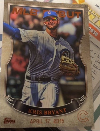 2016 Topps MLB Debut #MLBD-3 Kris Bryant — front