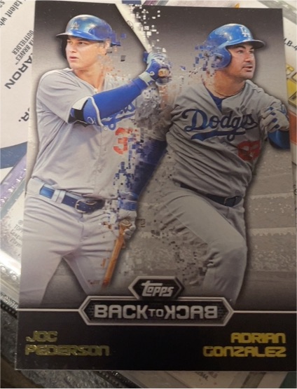 2016 Topps Back to Back #B2B-6 Joc Pederson / Adrian Gonzalez — front