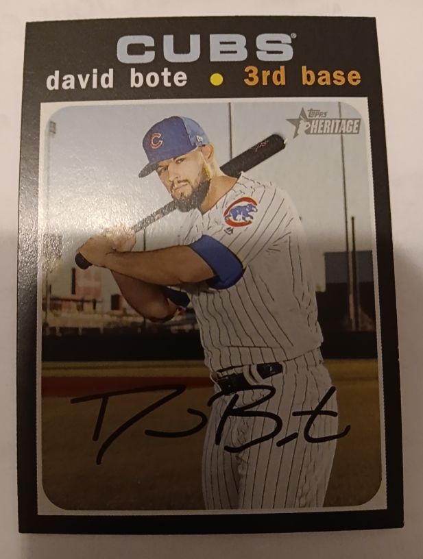 2020 Topps Heritage #84 David Bote — front