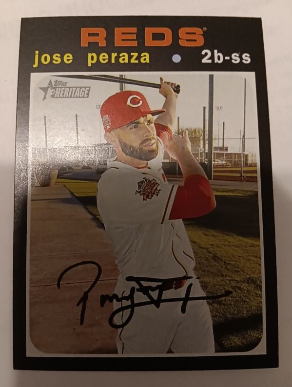 2020 Topps Heritage #239 Jose Peraza — front