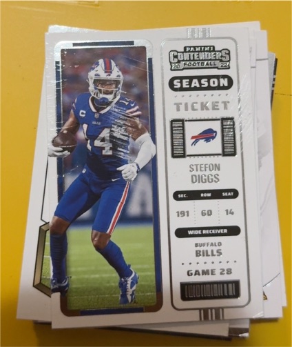 2022 Panini Contenders Season Ticket #12 Stefon Diggs — front