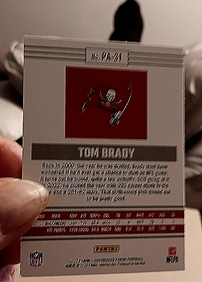 2021 Donruss #BA-21 Tom Brady — back