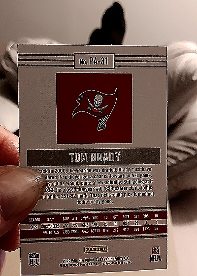 2022 Panini Chronicles #PA-31 Tom Brady — back