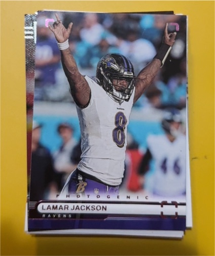 2022 Panini Chronicles #PH-3 Lamar Jackson Photogenic — front
