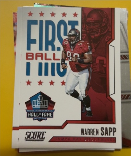 2023 Score #3 Warren Sapp First Ballot Tampa Bay Buccaneers — front