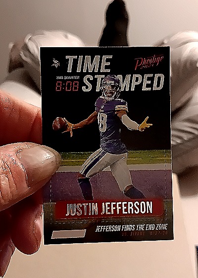 2021 Panini Prestige Time Stamped #TS-JJ Justin Jefferson — front