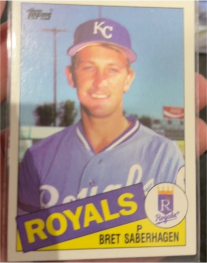 1985 Topps #23 Bret Saberhagen — front