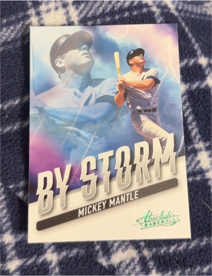 2022 Panini Absolute By Storm #BYS-8 Mickey Mantle — front
