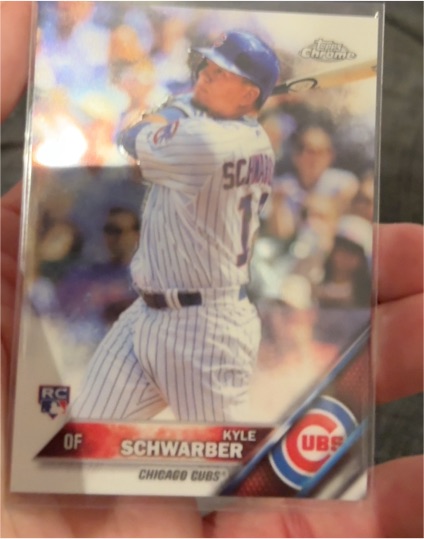 2016 Topps Chrome #166 Kyle Schwarber Rookie Card — front