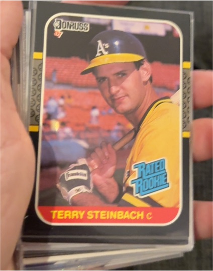 1987 Donruss #34 Terry Steinbach Rated Rookie — front