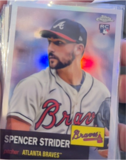2022 Topps Chrome Platinum Anniversary #186 Spencer Strider RC — front