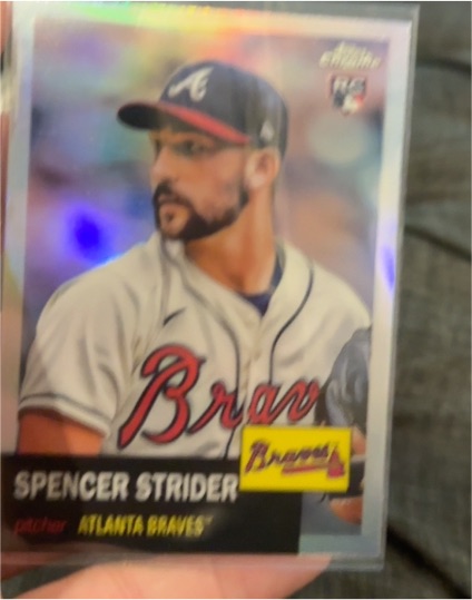 2022 Topps Chrome Platinum Anniversary #186 Spencer Strider — front