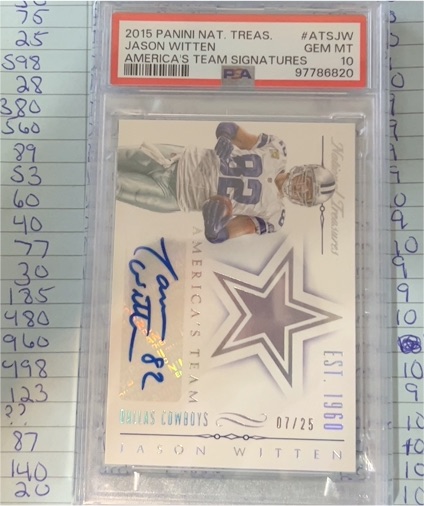 2015 Panini National Treasures #ATSJW Jason Witten — front