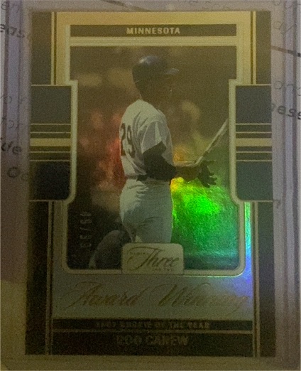2025 Panini Three And Two Award Winning #Rod Carew — front
