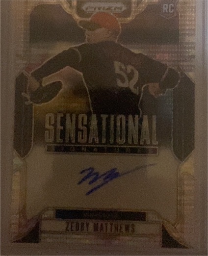 2025 Panini Prizm Sensational Signatures #SS-ZM Zeddy Matthews — front