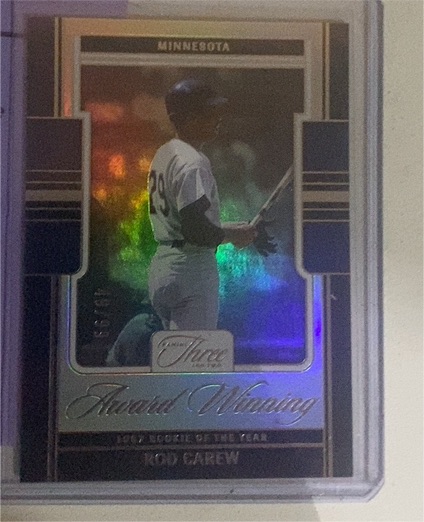 2025 Panini Three And Two Award Winning Rod Carew — front