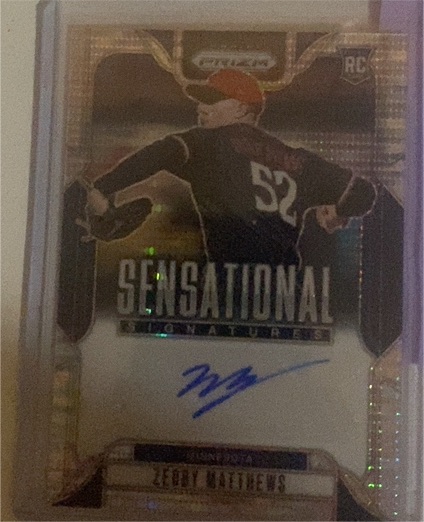 2025 Panini Prizm Sensational Signatures #SS-ZM Zebby Matthews — front
