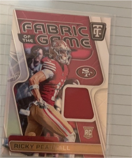 2024 Panini Totally Certified Fabric of the Game RC Ricky Pearsall — front