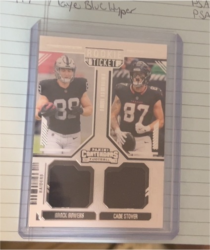 2024 Panini Contenders Rookie Ticket #DS-16 Brock Bowers / Cade Stover — front