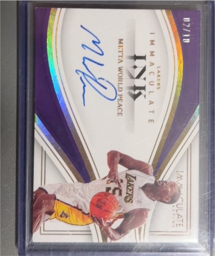 2022-23 Panini Immaculate Collection Immaculate Ink #II-MWP Metta World Peace — front