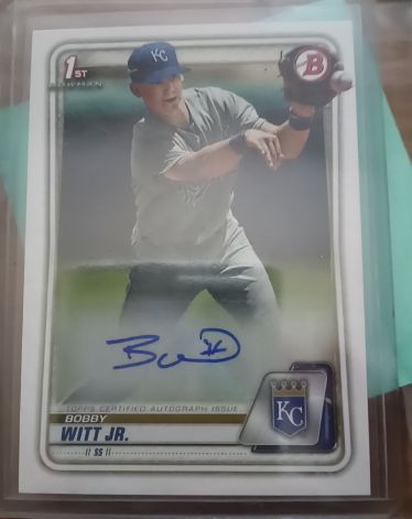 2020 Bowman 1st Bobby Witt Jr. Autograph Rookie Card — front