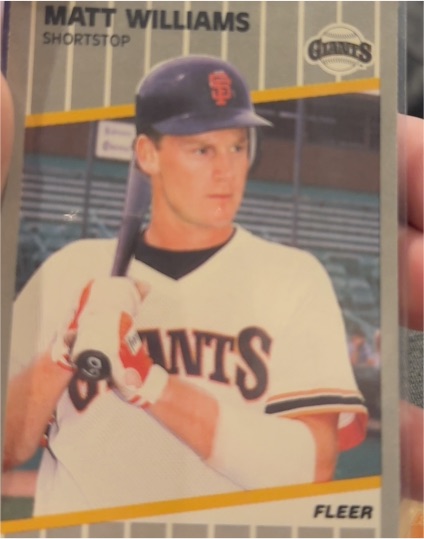 1989 Fleer #346 Matt Williams — front