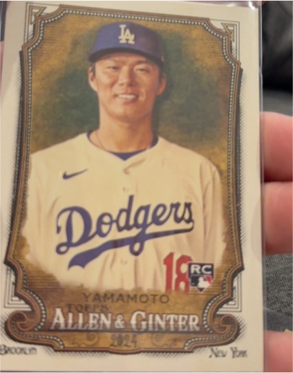 2024 Topps Allen & Ginter #201 Yoshinobu Yamamoto — front