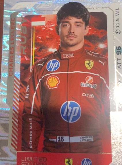 2025 Topps Turbo Attax #LE23 Charles Leclerc Limited Edition Ruby — front
