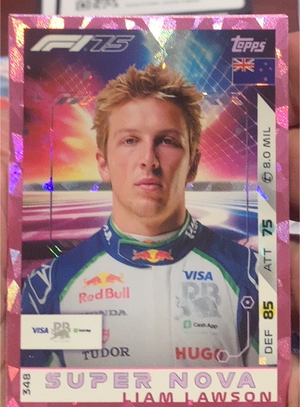 2025 Topps Turbo Attax #348 Liam Lawson Supernova — front