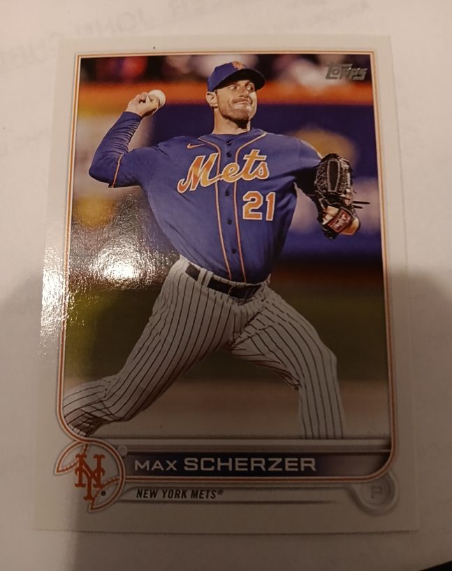2022 Topps Update #US1 Max Scherzer — front