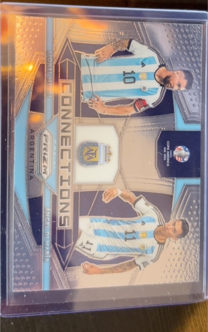 2024 Panini Prizm Copa America #1 Lionel Messi / Ángel Di María Connections — front
