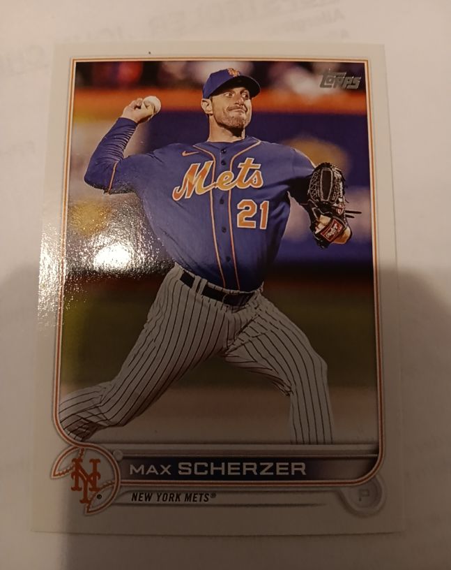 2022 Topps Update #US1 Max Scherzer — front