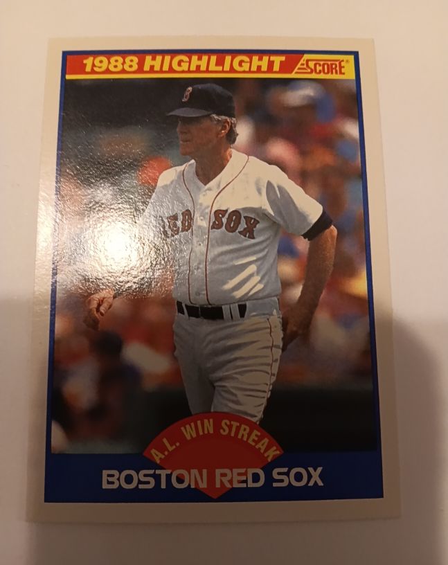 1989 Score #660 Boston Red Sox A.L. Win Streak — front