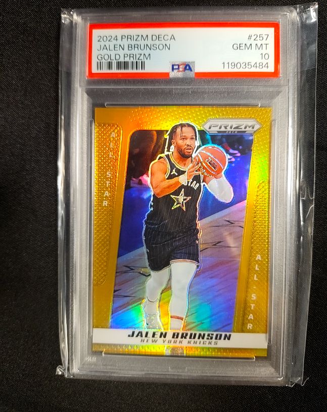 2024 Panini Prizm Deca #257 Jalen Brunson Gold Prizm — front