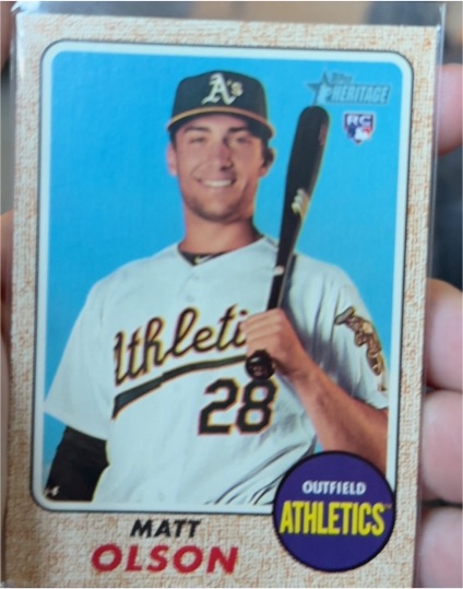 2017 Topps Heritage #681 Matt Olson — front