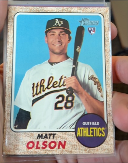 2017 Topps Heritage #681 Matt Olson — front