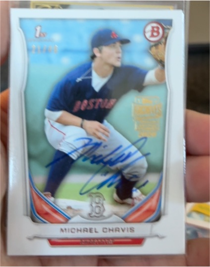 2014 Bowman Chrome 1st BCA-MIC Michael Chavis — front