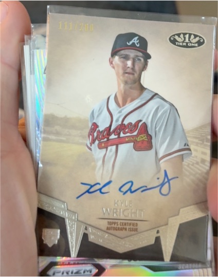 2019 Topps Tier One #BA-KW Kyle Wright — front