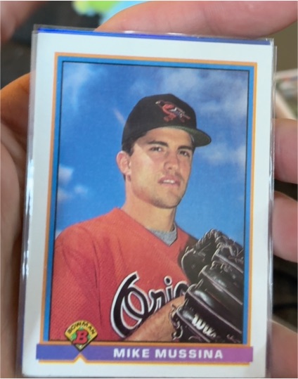 1991 Bowman #97 Mike Mussina Rookie Card — front