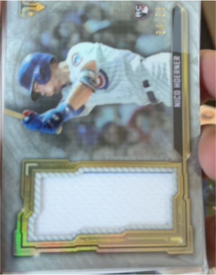 2020 Topps Triple Threads Jumbo Relic #SJR-NH Nico Hoerner — front